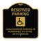 Signmission Reserved Parking Unauthorized Parking Is Punishable by A Fine Up to $200, A-DES-BG-1818-23003 A-DES-BG-1818-23003 - alternate 1